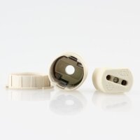 G9 Hochvolt-Halogen-Lampenfassung Ø 20,8 mm mit Außengewinde und Schraubring M10x1 IG