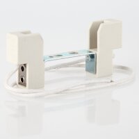 R7s Hochvolt Halogen Lampenfassung mit 22 cm Anschlussleitung – 250 V / 6 A –  Kontaktabstand 74,9mm