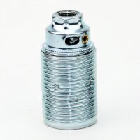 E14 Metall-Lampenfassung Premium verchromt mit...