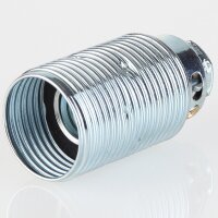 E14 Metall-Lampenfassung Premium verchromt mit Außengewinde, M10x1 IG