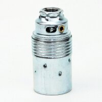 E14 Metall-Lampenfassung Premium verchromt ohne...