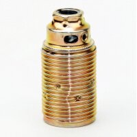 E14 Metall-Lampenfassung Premium vermessingt mit...