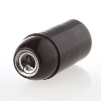 E14 Kunststoff-Lampenfassung schwarz mit M10x1 Innengewinde
