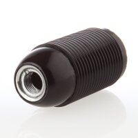 E14 Kunststoff-Lampenfassung schwarz mit M10x1 Gewindemantel