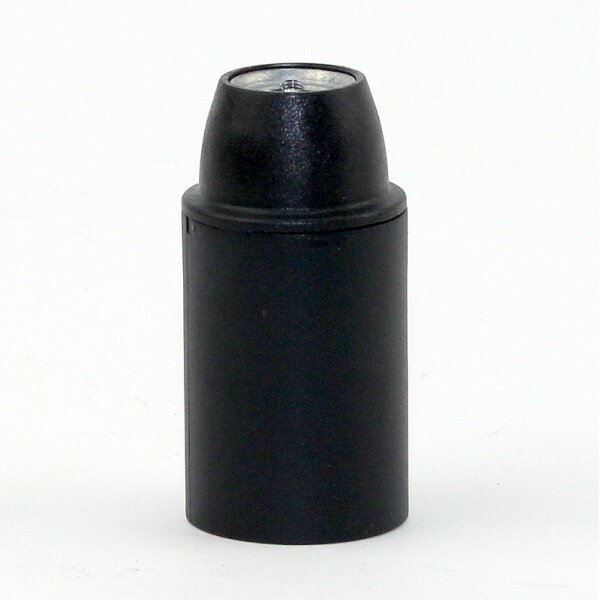 E14 Thermoplast-Lampenfassung schwarz mit M10x1 Innengewinde