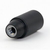 E14 Thermoplast-Lampenfassung schwarz mit M10x1 Innengewinde