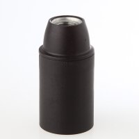 E14 Thermoplast-Lampenfassung schwarz mit M10x1 Innengewinde
