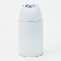 E14 Kunststoff-Lampenfassung weiß lackiert mit...