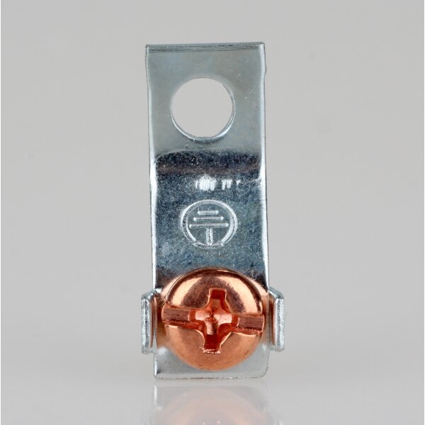 Erdlasche mit Loch 4,2 mm – Metall verzinkt, 8×22 mm, für Lampenbau und Leuchtenmontage