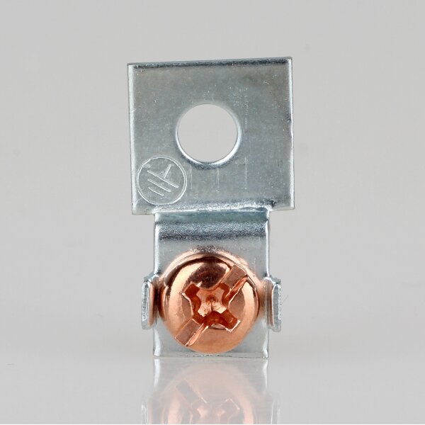 Erdlasche mit Loch 4,2 mm – Metall verzinkt, 12×20 mm, für Lampenbau und Leuchtenmontage