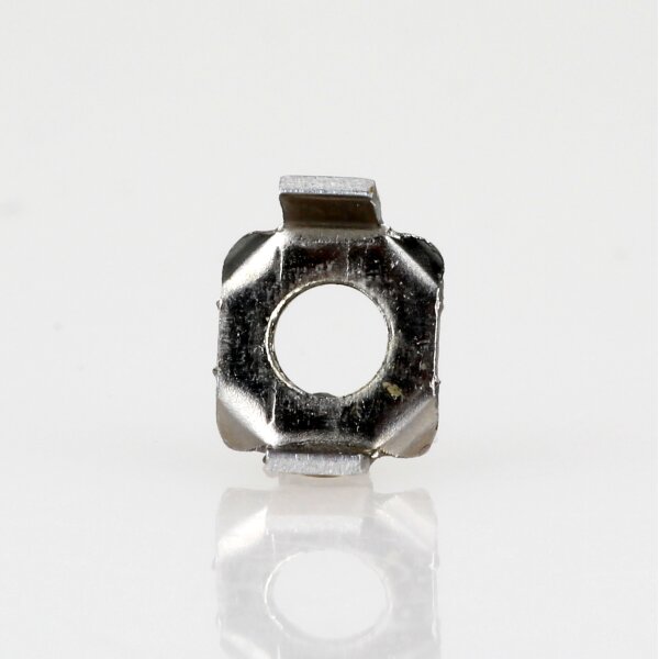 Erdkralle V2A Edelstahl – 8×8 mm mit 4,2 mm Mittelloch, für Lampenbau und Leuchtenmontage