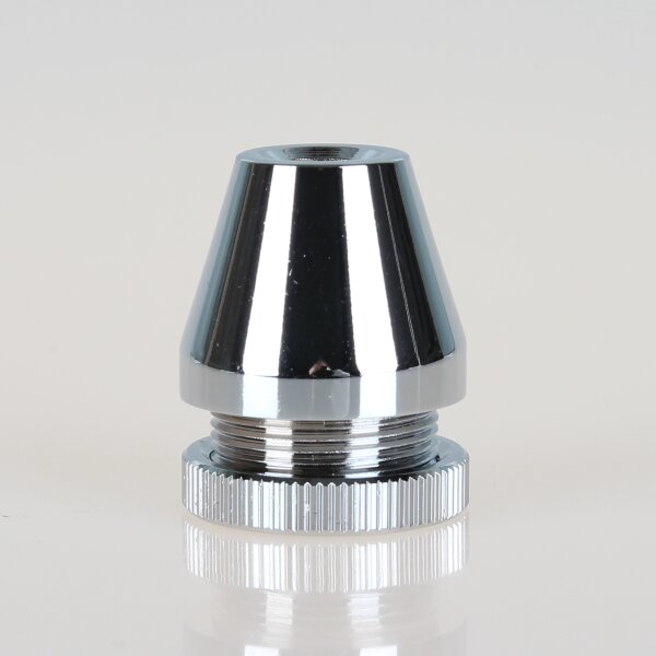 Fassungshalter 25×31 mm verchromt mit GY6,35 Niedervolt Halogenfassung