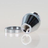 Fassungshalter 25×31 mm verchromt mit GY6,35 Niedervolt Halogenfassung