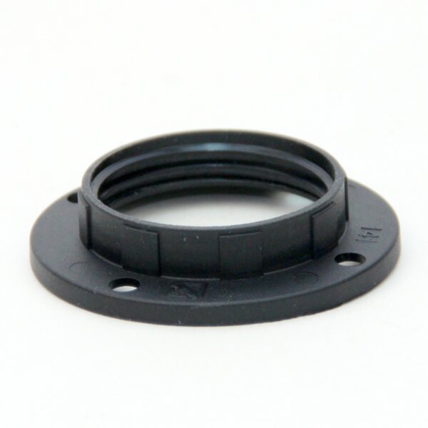 E14 Schraubring Unterring schwarz 43 mm für Lampenfassungen mit Außengewinde