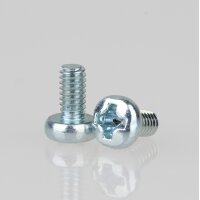 M2 Linsenschraube 4mm Metall verzinkt mit Kreuzschlitz...