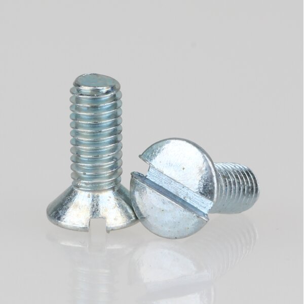 M3 Linsensenkschraube 8mm mit Schlitz Metall verzinkt DIN 964 (10 Stück)