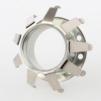 E14 Metall-Federring mit Tellerhülse, verzinkt, für Lampenfassungen mit Außengewinde
