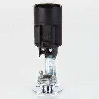 E14 Kunststoff Fassung 65mm schwarz mit Metall-Winkel...