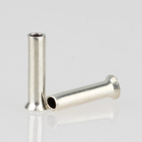 Aderendhülsen 0,50 mm² ohne Isolierung – 6 mm Länge – galvanisch versilbert – 100 Stück