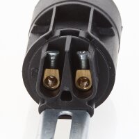E14 Kunststoff Fassung 100-120mm schwarz mit Metall-Winkel für Kronleuchter / Lüster