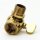 Lampen Kippgelenk 16x27 mm, Messing poliert, M10x1 Innengewinde auf M10x1 Außengewinde