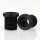 M10x1 Trompetennippel 12x12,5 mm, 10 mm lang, Rundbund, Kunststoff schwarz, ohne Verdrehschutz