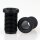 M10x1 Trompetennippel 12x17,5 mm, 15 mm lang, Rundbund, Kunststoff schwarz, ohne Verdrehschutz