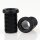 M10x1 Trompetennippel 12x17,5 mm, 15 mm lang, Rundbund, Kunststoff schwarz, mit Verdrehschutz
