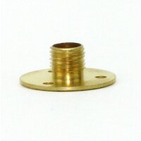 M10x1 Wandnippel / Scheiben-Nippel mit Aufbauscheibe, Messing poliert, 26x10 mm, Gewindehöhe 8,5 mm
