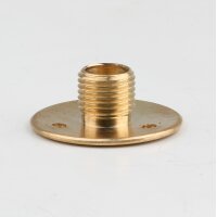 M10x1 Wandnippel / Scheiben-Nippel mit Aufbauscheibe, Messing poliert, 26x10 mm, Gewindehöhe 8,5 mm