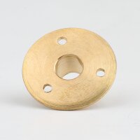 M10x1 Wandnippel / Scheiben-Nippel mit Aufbauscheibe, Messing poliert, 26x10 mm, Gewindehöhe 8,5 mm