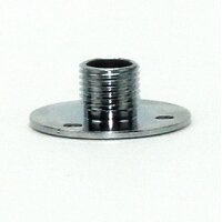 M10x1 Wandnippel / Scheiben-Nippel mit Aufbauscheibe, Metall verchromt, 26x10 mm, Gewindehöhe 8,5 mm