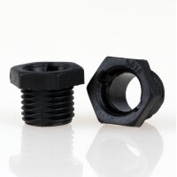 M10x1 Trompetennippel 12x10 mm, 6-kant, 7 mm lang,...