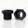 M10x1 Trompetennippel 12x10 mm, 6-kant, 7 mm lang, Kunststoff schwarz, mit Verdrehschutz