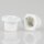 M10x1 Trompetennippel 12x10 mm, 6-kant, 7 mm lang, Kunststoff weiß, mit Verdrehschutz