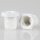 M10x1 Trompetennippel 12x13 mm, 6-kant, 10 mm lang, Kunststoff weiß, mit Verdrehschutz