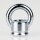 Ringnippel verchromt M10x1 Durchgangsgewinde – Druckguss, schwere Ausführung, Ø 22 mm