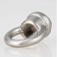Ringnippel Messing nickel-matt M10x1 Durchgangsgewinde – Edelstahloptik, schwere Ausführung, Ø 22 mm