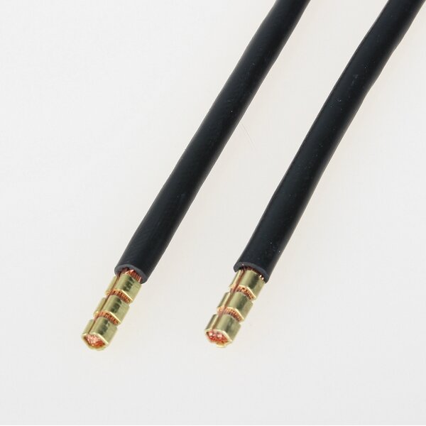 Verdrahtungsbrücke 10mm² schwarz 133mm H07V-K mit Aderendhülsen, 3 Stück