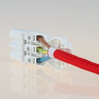 Schnellmontage-Steckverbinder Steckerteil – 230V/16A – weiß, Thermoplast, für individuelle Verbindungsleitungen