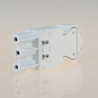 Schnellmontage-Steckverbinder Buchsenteil – 230V/16A – weiß, Thermoplast, für individuelle Verbindungsleitungen
