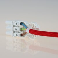 Schnellmontage-Steckverbinder Buchsenteil – 230V/16A – weiß, Thermoplast, für individuelle Verbindungsleitungen