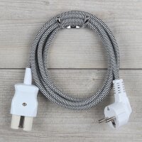 2,0m Gerätestecker Textilkabel Anschlussleitung...