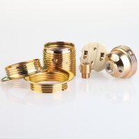 E27 Premium Lampenfassung Set vermessingt mit...