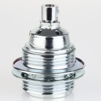 E27 Premium Lampenfassung Set verchromt mit...