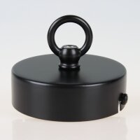 Lampen Baldachin 80 × 25 mm Metall schwarz mit...