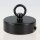 Lampen Baldachin 80 × 25 mm Metall schwarz mit Ringnippel 30 mm – für Kettenaufhängung