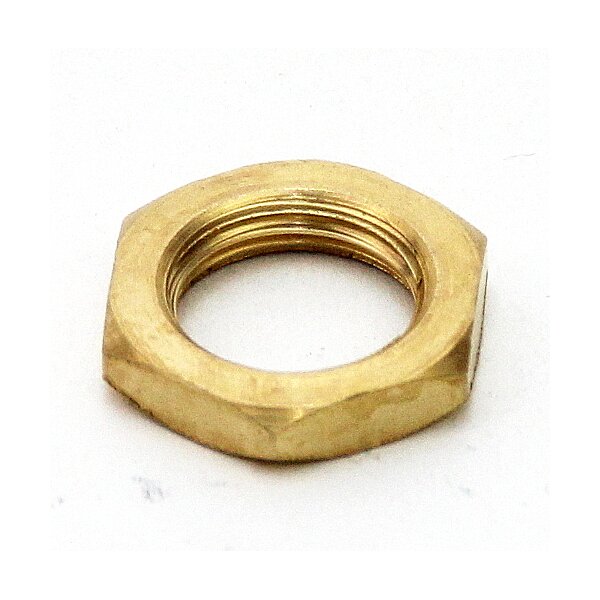 M10x1 Sechskantmutter – SW14, 3 mm Höhe, Messing roh unbehandelt