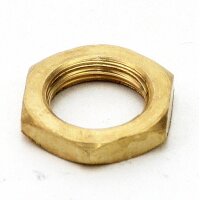 M10x1 Sechskantmutter – SW14, 3 mm Höhe, Messing roh unbehandelt