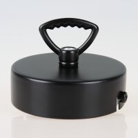 Lampen Baldachin 80 × 25 mm Metall schwarz mit...